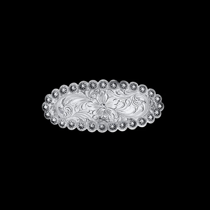 Sterling Rosette Floral Barrette