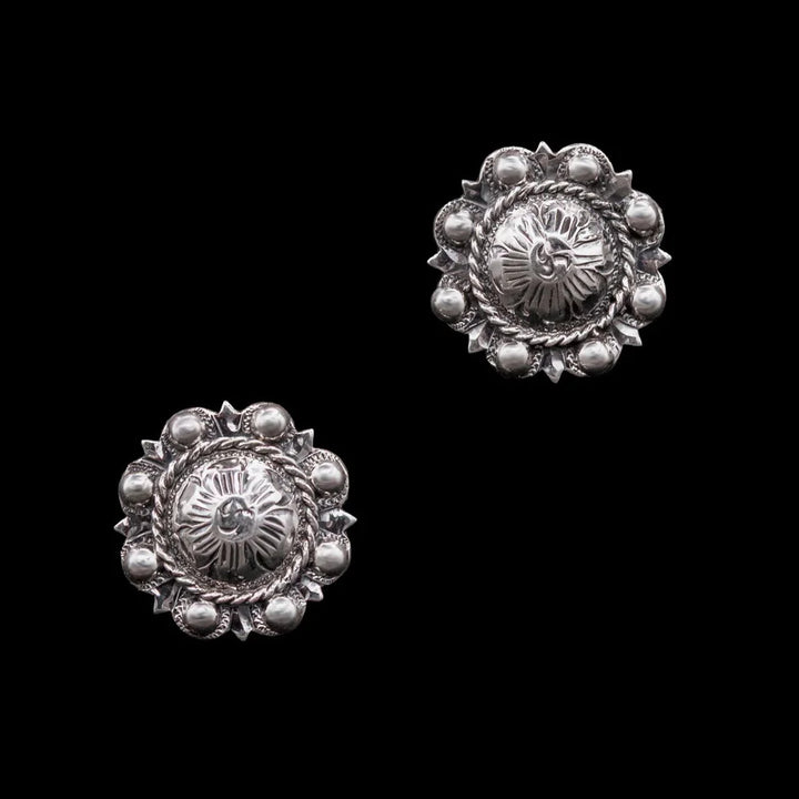 Pico Berry Edge Concho Earrings