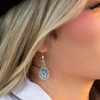 Florita Teardrop Sterling Silver Earrings