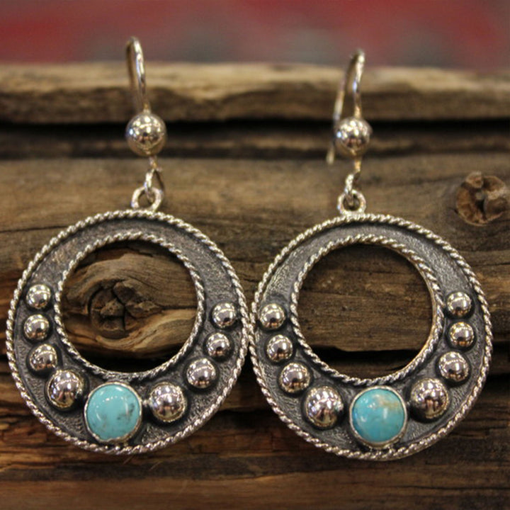 Sterling Earrings with Turquoise Stone