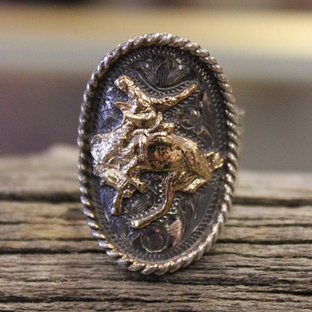 Sterling Ring with Bronc