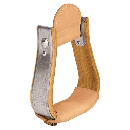 Visalia Wooden Stirrups with Leather Treads