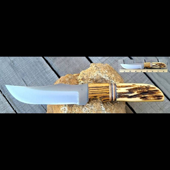 4" Blade Belt Knife with Bocote Wood and Bone Handle