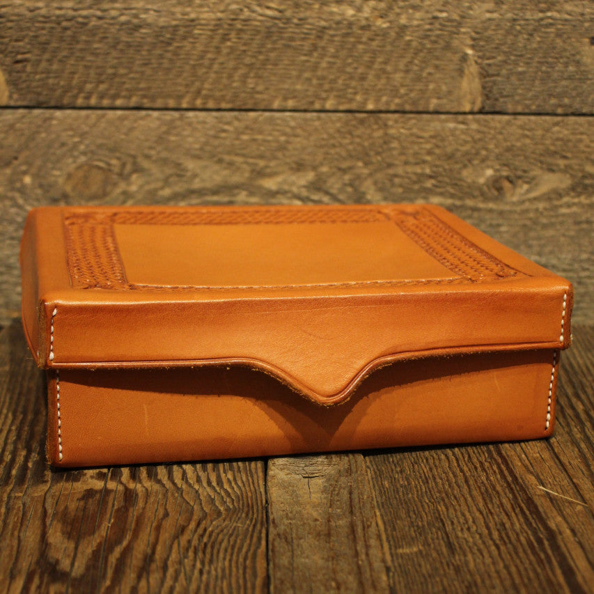 Medium Hand-Tooled Leather Box
