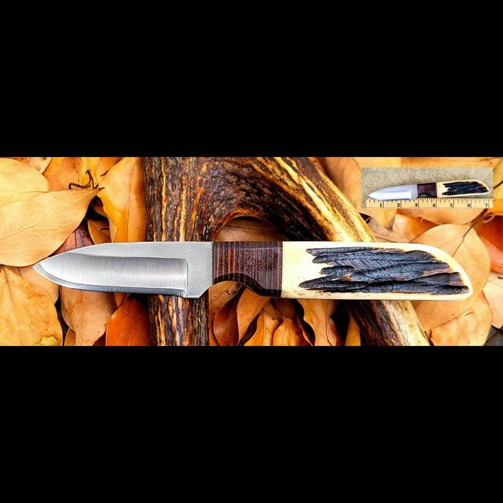 2 3/4" Blade Knife - Coffee Colored Wood and Bone Handle