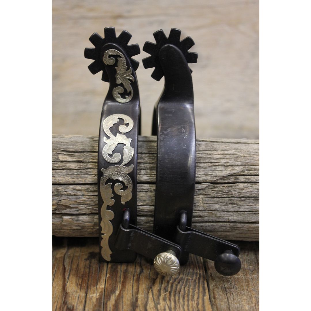 Custom Cowboy Shop - Spurs with Floral Overlay