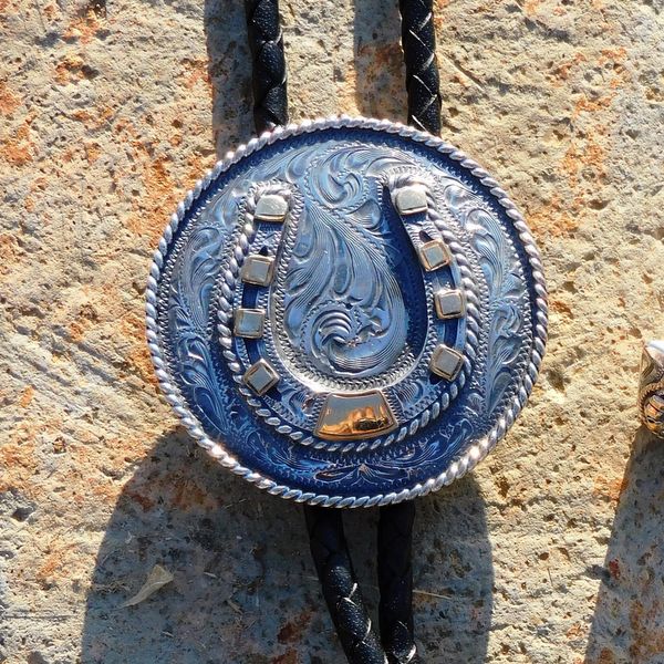 Sterling Bolo Tie with Horseshoe