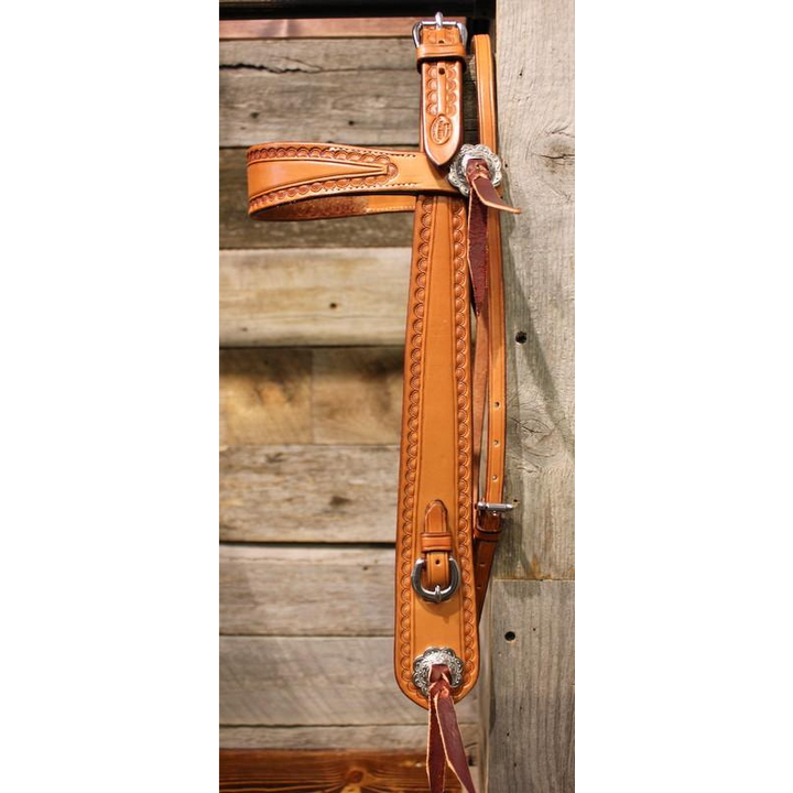 Border Stamped Old Timey Headstall
