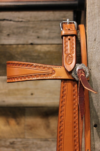 Border Stamped Old Timey Headstall