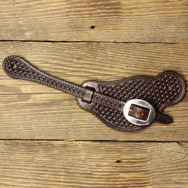 Chocolate Bib Style Basket Spur Straps Custom Cowboy Shop