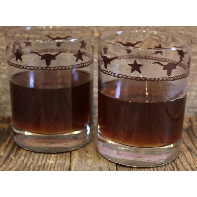 Double Old Fashioned Glass - Steers & Stars