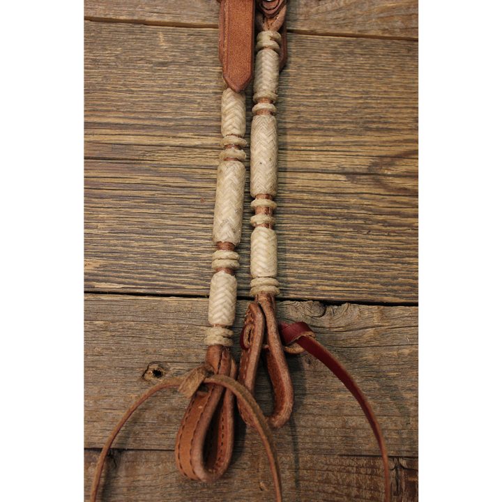 Custom Cowboy Shop - Heavy Harness One Ear Headstall with Rawhide Buttons