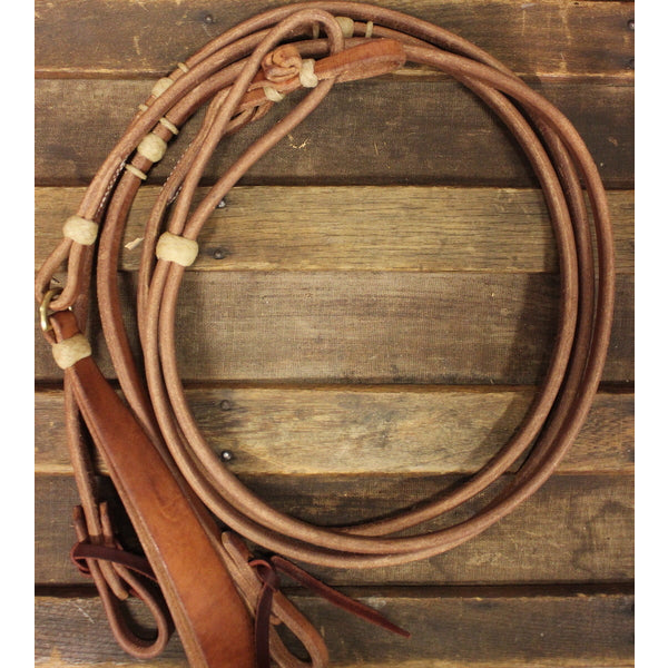 Harness Leather Reins & Romal w/Rawhide Buttons
