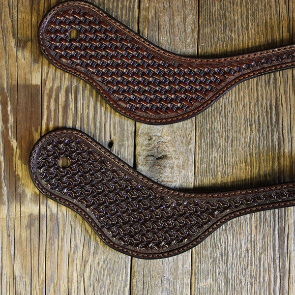 Tooled Curved Spur Straps