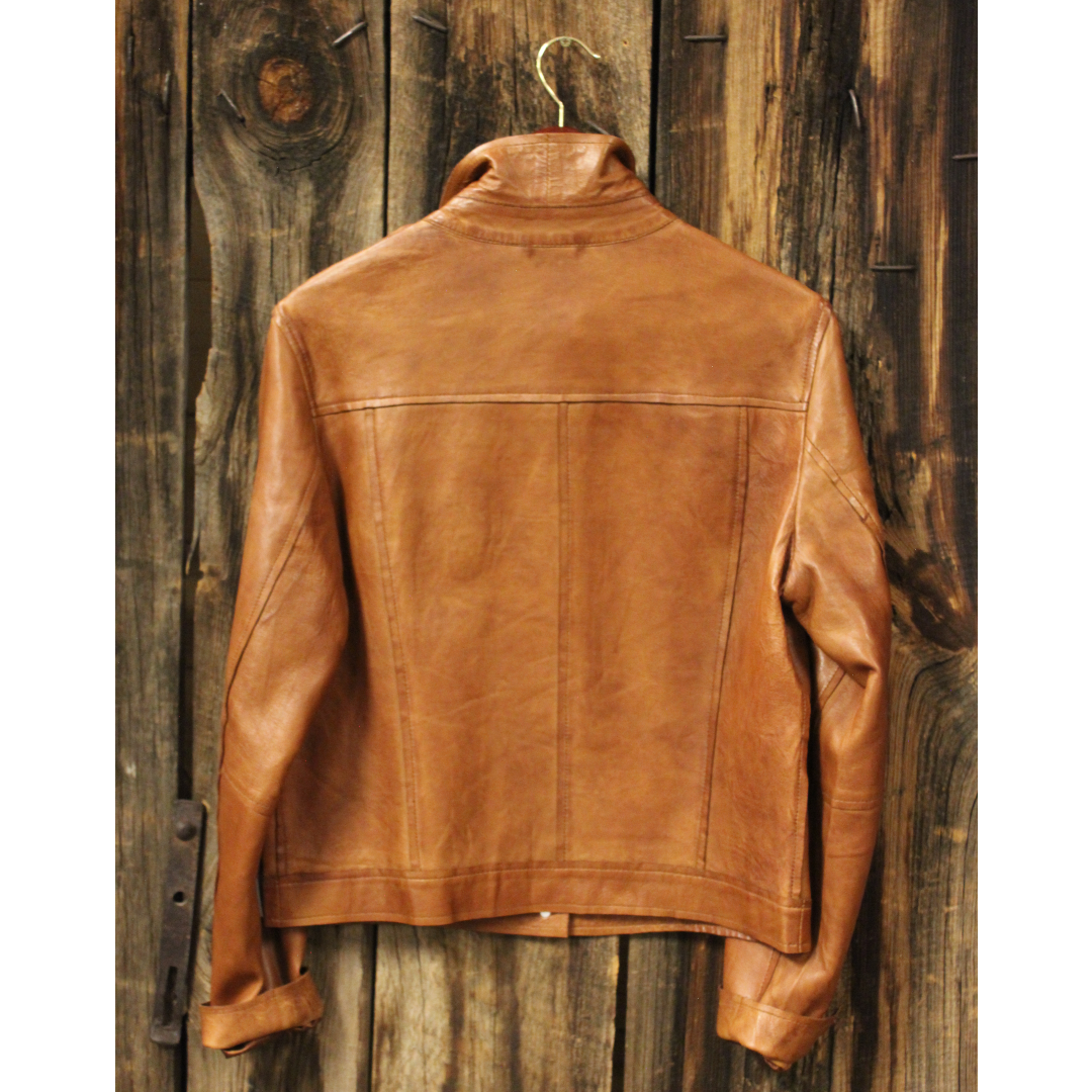 Ladies Leather Jean Jacket