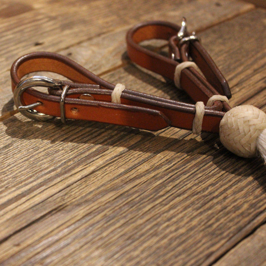 Custom Cowboy Shop - Leather Curb with Horsehair Tassel