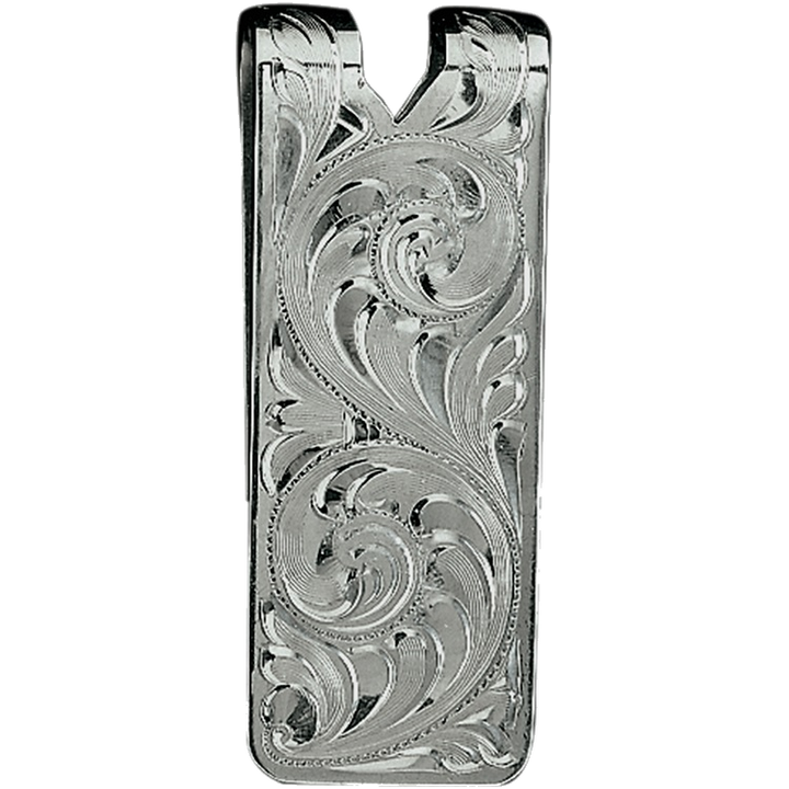 Hand Engraved Sterling Silver Money Clip