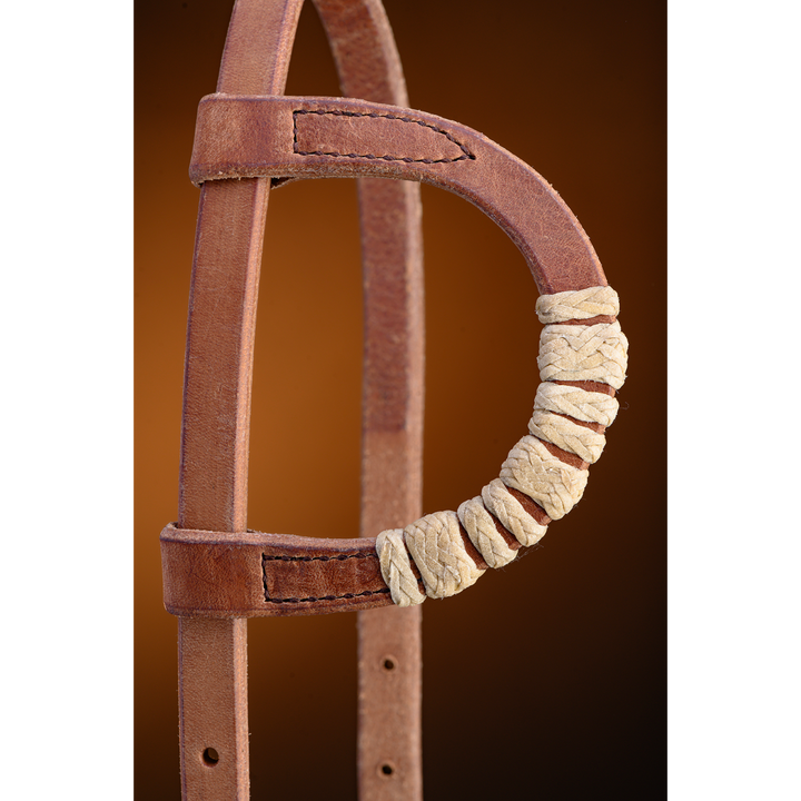 One Ear Headstall with Rawhide Buttons