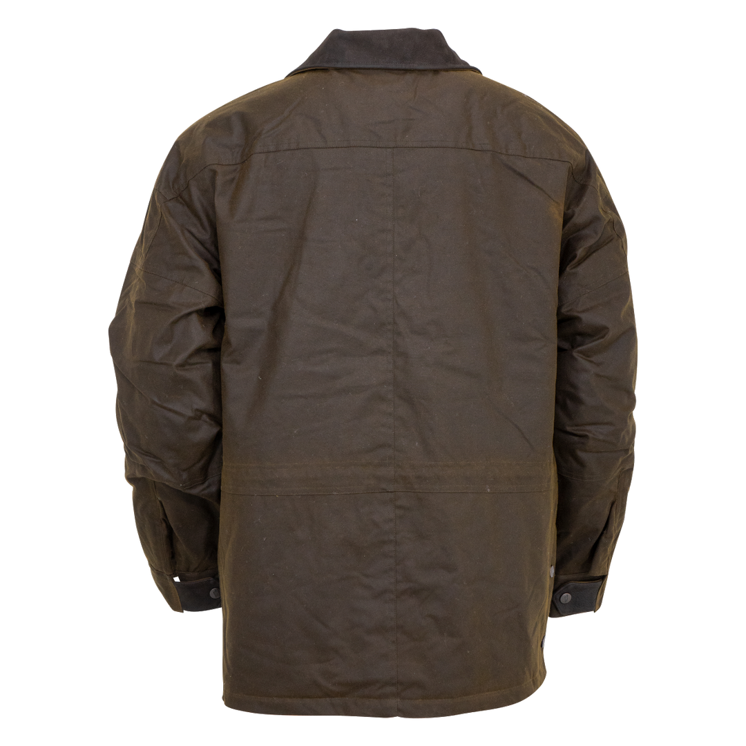 Custom Cowboy Shop - Brown Oilskin Ranch Coat Back