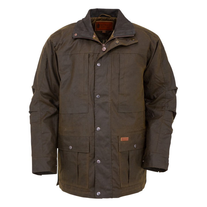 Custom Cowboy Shop - Brown Oilskin Ranch Coat Front