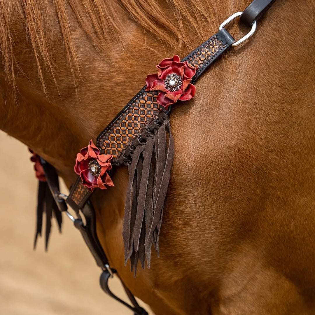 Custom Cowboy Shop - Vintage Rose Breast Collar