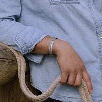 Hand-Engraved Narrow Cuff Bracelet