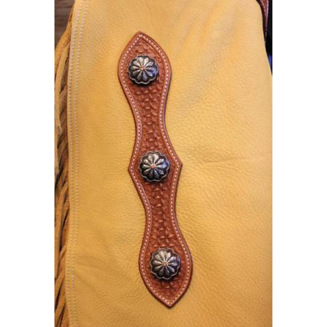 Geo Trim Elk Chinks with Daisy Conchos