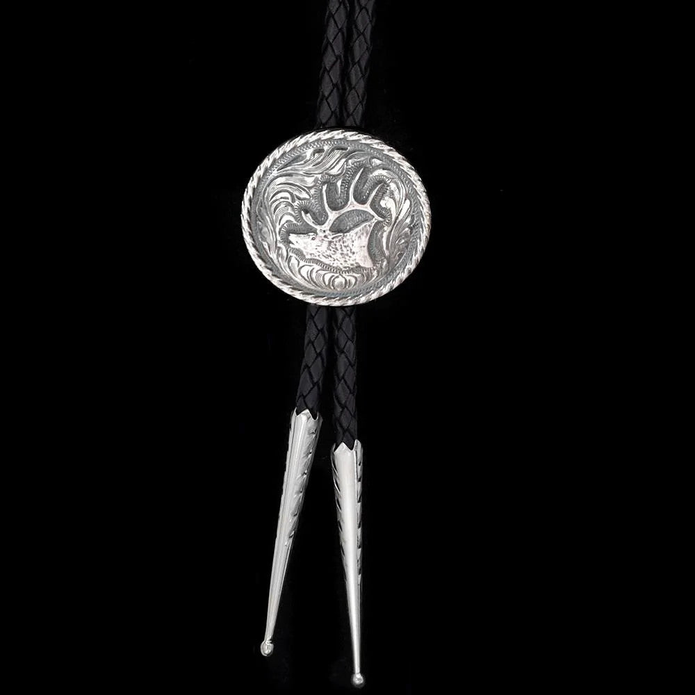 Sterling Bolo Tie with Elk